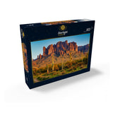 MyPuzzle The Superstition Mountains and Sonoran Desert Landscape at Sunset in Lost Dutchman State Park, Arizona - Premium 100 Piece Jigsaw Puzzle for Adults MyPuzzle.com