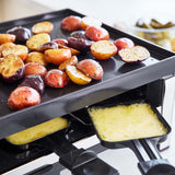GreenPan Electrics Healthy Ceramic Nonstick, 3-in-1 Reversible Grill, Griddle & Raclette, PFAS-Free, Serves up to 8 People for Parties &Family Fun, Pancake Plate, 8 Mini Square Nonstick Pans& Spatulas GreenPan