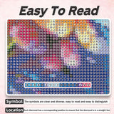 YOMEIA 5D Diamond Painting Kits for Adults Full Drill Butterflies and Flowers Diamond Art Paint with Round Diamonds DIY Gem Painting Kit for Home Wall Decor(11.8x15.7in) YOMEIA