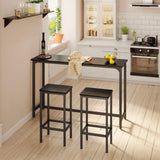 ODK 55 Inch Bar Table, Bar Height Pub Table, Counter Height Bar Table, Rectangular High Top Kitchen & Dining Counter Tables with Sturdy Legs & Easy-to-Clean Top, Indoor use, Black ODK