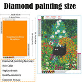 DIY Diamond Painting Art Kit for Adults, 5D Diamond Painting Kits, Diamond Painting Kit, Diamond Art - Flowers and Black Cats, Cat Diamond Painting,Home Wall Decoration [11.8x15.7 inches] ARPADAMO
