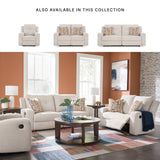Signature Design by Ashley Danum Modern Tufted Manual Reclining Loveseat with 2 Accent Pillows, Beige Signature Design by Ashley