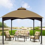 SCOCANOPY Replacement Top for Lowe's Allen Roth 10X12 Gazebo Model #GF-12S004B-1/#GF-12S004BTO/#TPGAZ17-002C (Khaki) SCOCANOPY
