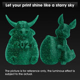 eSUN eStars PLA Luminous 3D Printer Filament, 1.75mm 1KG Spool Upgrade Strong Glow in The Dark Shiny PLA for 3D Printers, Luminous Shiny Galaxy Black eSUN