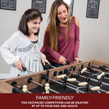 Hathaway Excalibur 54-in Competition Foosball Table, Arcade Table Soccer, Perfect for Family Game or Recreation Rooms, includes (2) 36-mm ABS Foosballs and Built in Ball Returns Hathaway