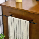 HOMCOM Modern Kitchen Island on Wheels, Rolling Kitchen Cart with Drawer, Storage Cabinet, and 2 Towel Racks for Dining Room, Brown HOMCOM