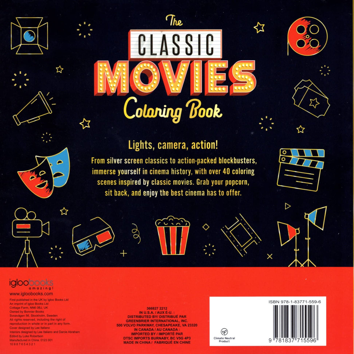Classic Movies - Coloring Books for Adults WoodArtSupply