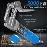 KRETLAW Mini Grease Gun (3000PSI) with Double 3oz Cartridge Grease and 12'' Flex Hose, Reinforced Coupler for Automotive,Marine KRETLAW