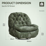 Immulize 360°Swivel Rocker Recliner Chair,Manual Rocker Recliner Chair with Phone Holder,Rocking Oversized Recliner,Large Recliner Glider Chair for Living Room,Bedroom,Chenille,Green Immulize