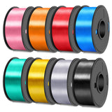 JAYO Silk PLA Filament Bundle 1.75mm, Silk 3D Printer Filament Bundle Multicolor, Individually Vacuum Packed, 8 Pack, Shiny Silk 2KG in Total, Light Gold+Silver+Black+Blue+Red+Green+Orange+Pink JAYO
