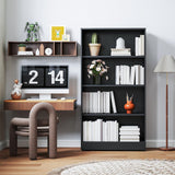 IRONMIX Metal Open Bookcase, 4-Tier Bookshelf with Adjustable Storage Shelves, Modern Black Bookshelf for Small Places, 59" Tall Book Shelf, Cabint Display Case for Home Office, Library, Living Room IRONMIX