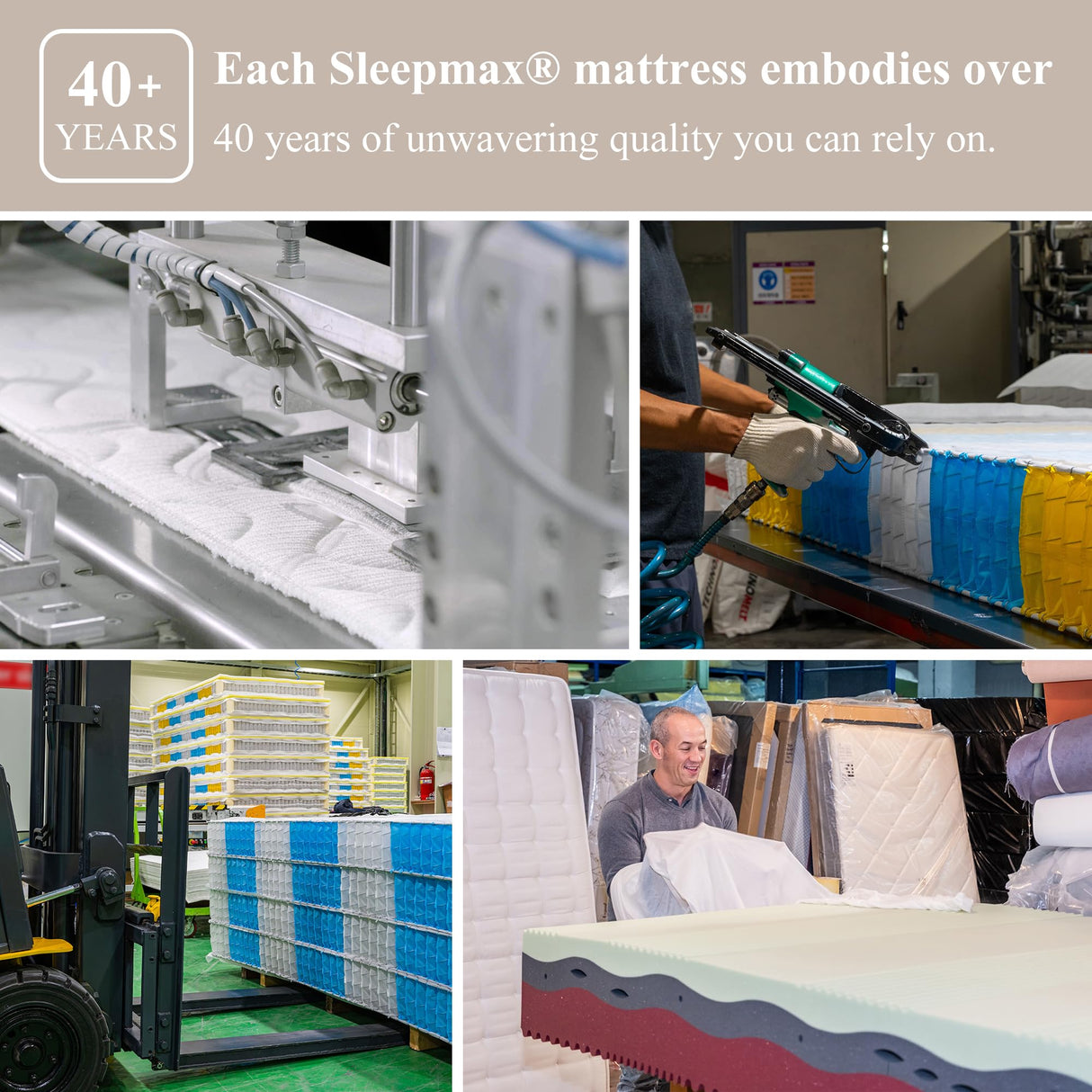 Sleepmax Plush King Mattress 14 Inch - Luxury Hybrid Mattress Posture Support - 6-Layer Design for Back Pain Relief - Soft Bed in a Box - Fiberglass Free, CertiPUR-US Certified, 365-Night Trial Sleepmax