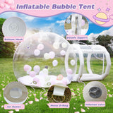 13FT Inflatable Bubble House Dome for Kids, Clear PVC Inflatable Bubble House Tent with Tunnel, Bubble Balloon House with 750W Air Blower, 600W Air Pump Inflatable Dome for Party (Clear, 13FT) Gaonala