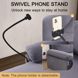 UPHYB 114” U-Shaped Sectional Sofa Couch,Corduroy Convertible 4 Seater Sofa Set with Chaise Lounge,Ottoman and Detachable Phone Holder,Comfy L Couch for Living Room,Bed Room and Apartment(Grey) UPHYB