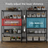 SINGAYE 4 Garage Heavy Duty Shelving Unit Kitchen Pantry Close Home Organizers and Storage Bathroom Shelf Laundry Room Organization Industrial Book Metal Wire Adjustable Shelves SINGAYE