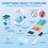 Klever Kits 2 in 1 Handheld Microscope for Kids, 1000X HD Digital Kids Microscope with 2.0'' LED Screen, Portable Pocket Handheld with Slides, 32G Card, Edu Gifts Toys for Ages 5-12 Klever Kits