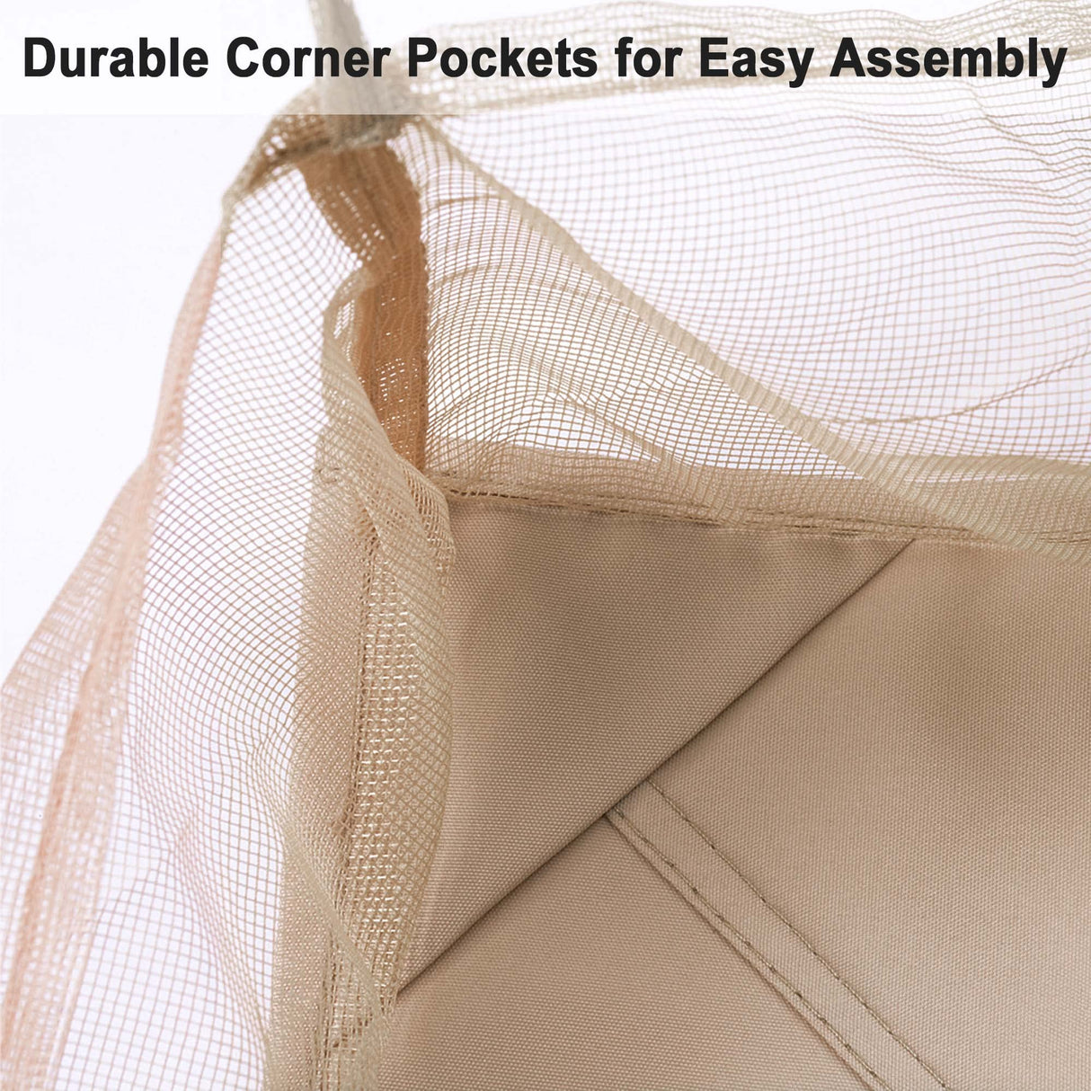 Yescom 10.6'x10.6' Gazebo Top Replacement for 2 Tier Summer Veranda Frame Canopy Cover Patio Garden Yard Dark Beige Y00710T01 Yescom