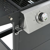 ARCLIS 4 Burner BBQ Gas Grill, Propane Grill with Side Shelves and Wheel Casters, 34,200 BTU Output Stainless Steel Outdoor Barbecue Cooking Grate for Kitchen and Patio Backyard ARCLIS