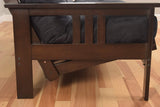 Kodiak Furniture Monterey Queen Futon Set in Espresso Finish, Suede Black Kodiak Furniture