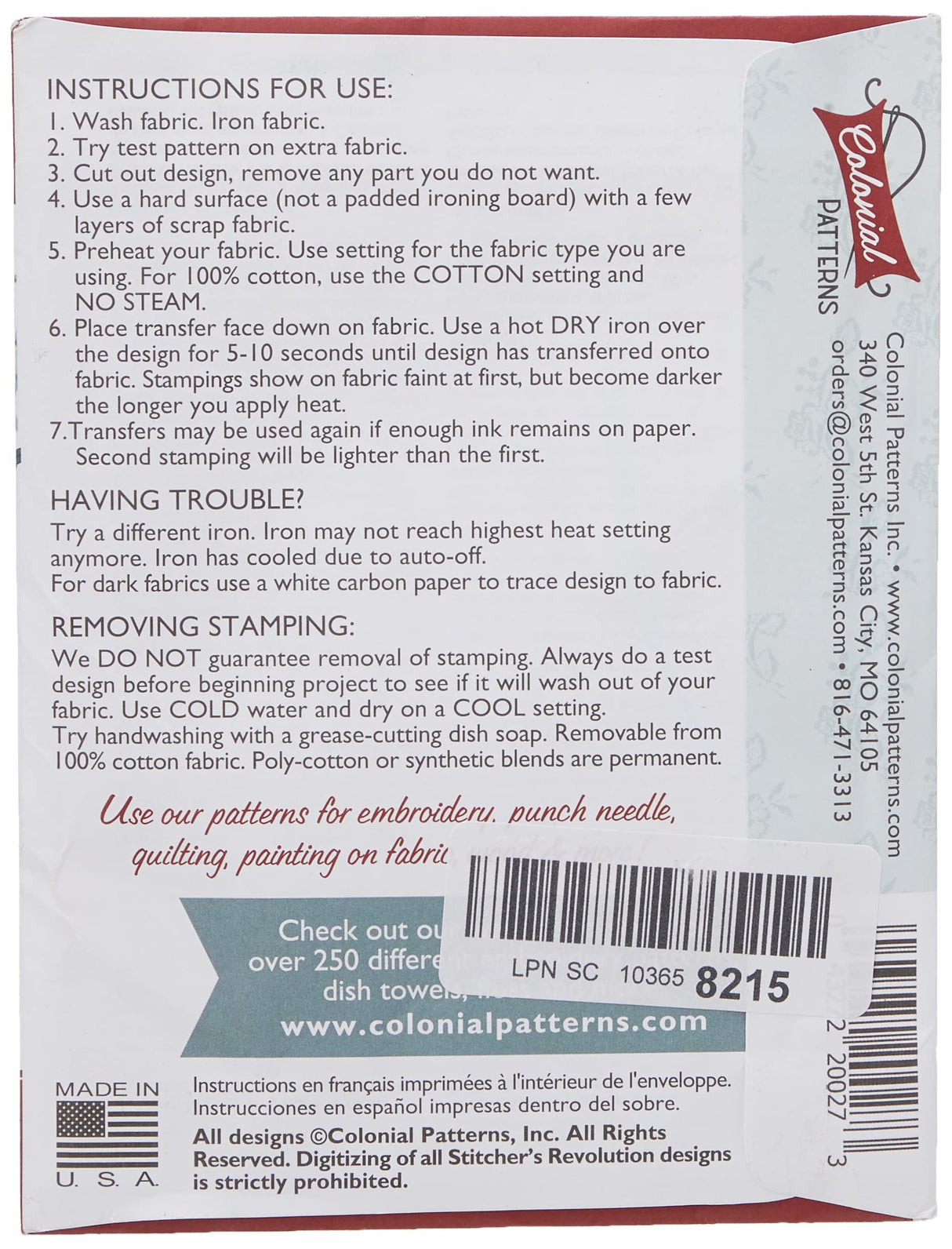 Stitcher's Revolution SR27 Cute Kitchen Sayings Iron-On Transfer Patterns for Embroidery, Aunt Martha's