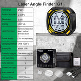 SNAKOL Digital Angle Finder Protractor Inclinometer Level Angle Gauge Angle Cube Level Box with 5-Sided Magnes and Backlight, Measuring Tool for Construction,Machinery and Woodworking SNAKOL