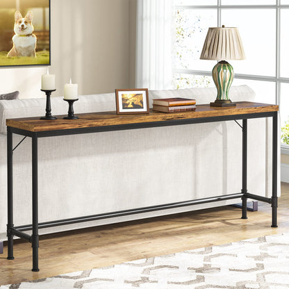 Tribesigns 70.9 Inch Rustic Industrial Console Table - Versatile Sofa & Entryway Table