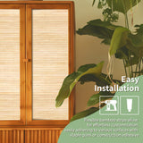 Art3d 48 x 96 Inch Natural Bamboo Wall Panel for Interior Wall Decor, Flexible Pole Wrap Wainscoting Wall Cladding Paneling for Living Room, Bedroom, Office, Kitchen Island, Light-carbonized Art3d