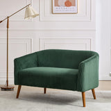Chifee & Vingol 50.8" W Small Loveseat for Small Spaces with Wood Legs,Green Chifee & Vingol