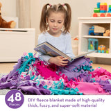 Melissa & Doug Created by Me! Flower Fleece Quilt No-Sew Craft Kit (48 squares, 4 feet x 5 feet) Melissa & Doug