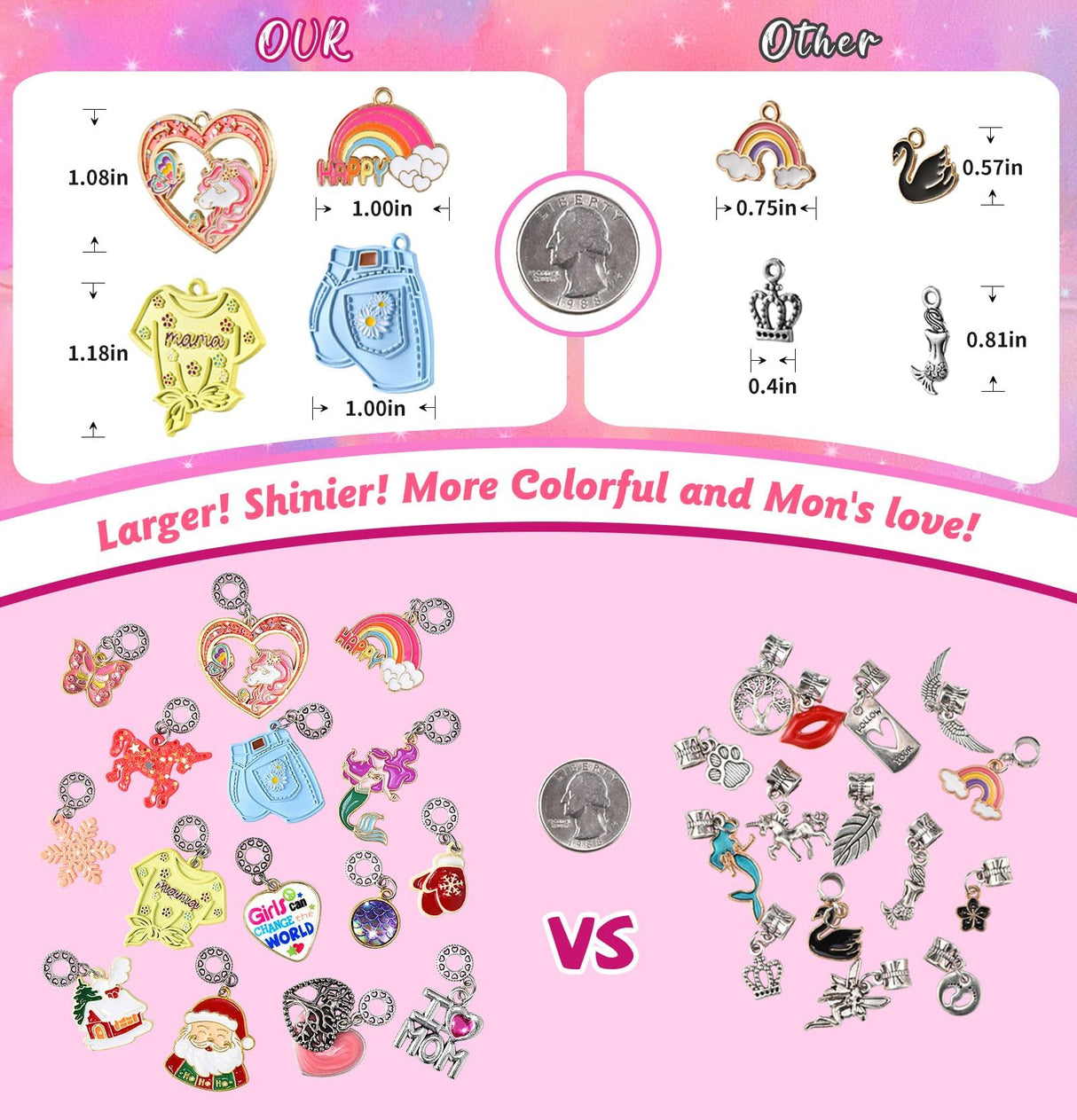 Girls Charm Bracelet Making Kit - Unicorn Jewelry Supplies Make Set DIY Art Craft Set Charm Bracelets Kits Creative Birthday Gifts for Kids Age 6 7 8 9 10 11 12 Year Old Girl Little Children Girl Toys COO&KOO