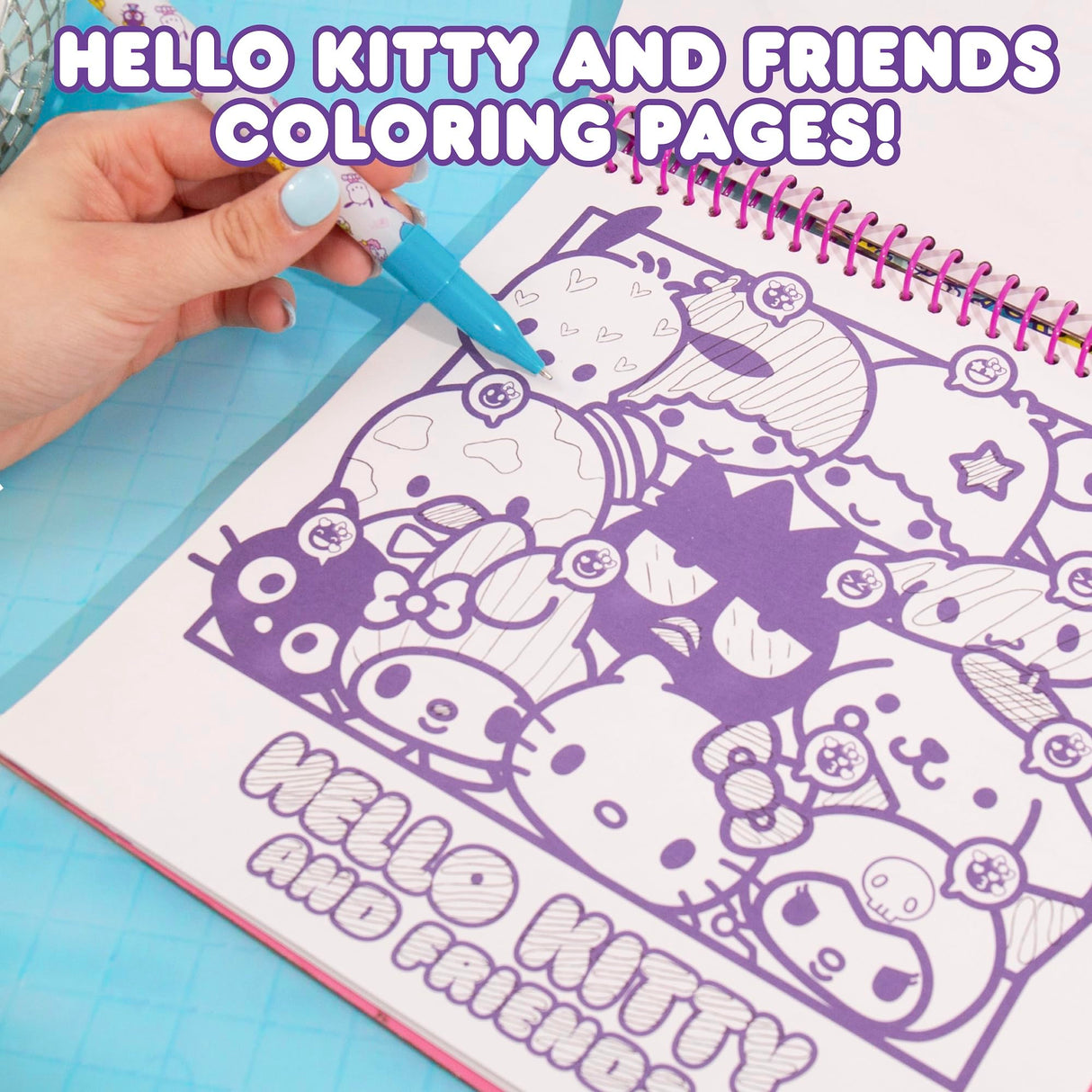 Hello Kitty and Friends Café Sketchbook, 20-Page Hello Kitty Notebook & Pen, Cute Classroom Supplies, Coloring Book, Hello Kitty School Supplies, Kawaii School Supplies, Sanrio Stationery Horizon Group USA