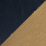 Serta Triton 78" Sofa, Transitional Modern, Dreamcoil Comfort, Metal Legs, Vegan Leather, Navy Blue Serta