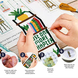 ACRNIGHEET 6PCS Cross Stitch Bookmark Kits Bookshelves Words Pattern Counted Cross Stitch Kits for Beginners Adults DIY Stamped Embroidery Bookmarks with Instructions Hand Embroidery Craft Gift ACRNIGHEET