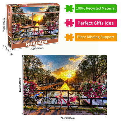 Jigsaw Puzzles for Adults 1000 Piece Puzzle for Adults 1000 Pieces Puzzle 1000 Pieces-Amsterdam Sunrise 1000 Piece Jigsaw Puzzles for Adults Gifts