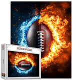 Tucocoo 1000 Piece Jigsaw Puzzles for Adults American Football Jigsaw Puzzle Fantasy Fire Art 1000 Pieces Puzzles for Challenging Family Activity Educational Game DIY Crafts Puzzle Wall Decor Gifts Tucocoo