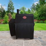 Char-Griller® Durable Polyester Grill and Smoker Cover with Waterproof Material, PVC Lining, and Extendable Design in Black, 46"L x 23"W x 48.5"H, Model 5555 Char-Griller