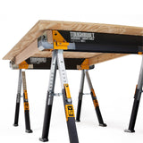 ToughBuilt - Folding Sawhorse - Sturdy, Durable, Lightweight, Heavy-Duty, 100% High Grade Steel - Adjustable up to 4x4 Size Support Arms - 1300 LB Capacity - (TB-C700) - 2 Pack ToughBuilt
