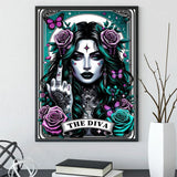 GOUOYANA Gothic Diamond Art Kits for Adults, Tarot Card Diamond Painting, Diamond Painting Cards, DIY Full Rhinestone 5D Diamond Painting Kits (Gemstone Craft), Home Wall Decoration (12x16 inch) GOUOYANA