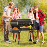 Charcoal Grills Outdoor Barbecue Grill Offset Smoker Portable BBQ Grill with Wheels for Backyard Camping Picnics Dopinmin
