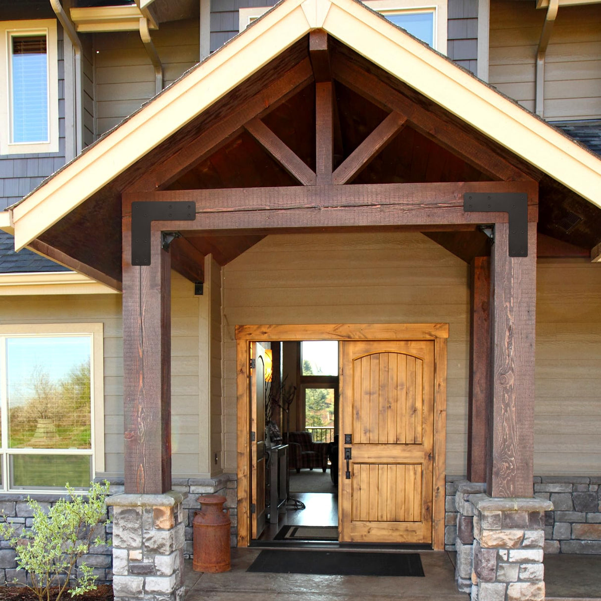 10x10 L Post Bracket 4PCS, L Flat Mending Plate for Wood 4x4,6x6 Lumber, Black Powder Coated Heavy Duty Pergola Brackets,L Beam Bracket, L Truss Bracket,L Shape Post to Beam Connectors… XZWMY