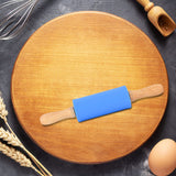 Honglida Mini Silicone Rolling Pin for Kids, Non-stick Surface Wood Handle, 9 Inches 2 Pack Honglida