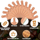 12 Packs Cutting Board Set Plain Chopping Board with Handles Large Serving Board Wooden Kitchen Cutting Board Bulk for Vegetables Meat Pizza Cheese Fruit Bread (15 x 7 Inch, Walnut) Patelai