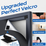 Blackout Curtains for Bedroom, 39" x 58" Portable Black Out Blinds with 20 Sets Hook & Loop Strips for 100% Blackout Window Film, Temporary Black-out Shades for Windows Cover Nursery Travel RV- Blacks Tlany