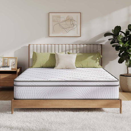Novilla Full Size Mattress 12 inch, Hybrid Full Mattress in a Box with Independent Spring & Comfortable Foam, Back Pain Relief & Support, Motion Isolation, Certipur-Us Certified Novilla