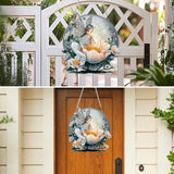 MXJSUA Moon Flower Fairy Special Shaped Hanging Diamond Painting Art Kits for Adults, Crystal Rhinestone Acrylic Gem Art Pendant Ornaments Kit for Home Decor and Gift 7.87 * 7.87 Inch MXJSUA