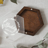 Personalized Pet Hair Keepsake Box for Dog and Cat Fur - Engraved Wood Memorial Box - Unique Customized Gift for Loss of Furry Friend Wooden (Dark Diamand Clear Lid) L-site