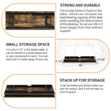 Need Home Office Desk Large Computer Desk 60 inch Sturdy Table Foldable Desk Gaming Computer Table No Assembly Required, Rustic Brown&Black Frame AC5FB(152.4 * 60) Need