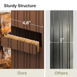 LAUSAINT HOME 10x12 ft Metal Gazebo with Nettings and Curtains for Patios, Waterproof Permanent Heavy Duty Double Hard Roofs Gazebos with Brown Aluminum Frame for Lawn, Party LAUSAINT HOME