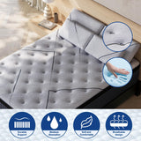 DIGLANT King Mattress, 14Inch Medium King Hybrid Mattress,Cooling Gel Memory Foam & 7-Zone Individual Pocket Springs, King Size in Box for Supportive & Pressure Relief,76 x 80 DIGLANT