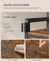 VASAGLE Hall Tree with Bench and Shoe Storage, Entryway Coat Rack with Shoe Bench, 2 Fabric Drawers, 10 Hooks, 11.8 x 31.7 x 71.5 Inches, Vintage Brown and Ink Black UHSR429B01 VASAGLE